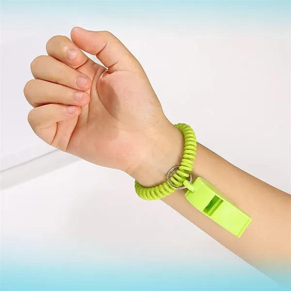 Whistle with Coil Key Chain