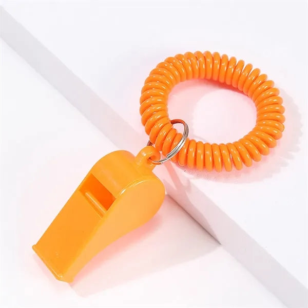 Whistle with Coil Key Chain