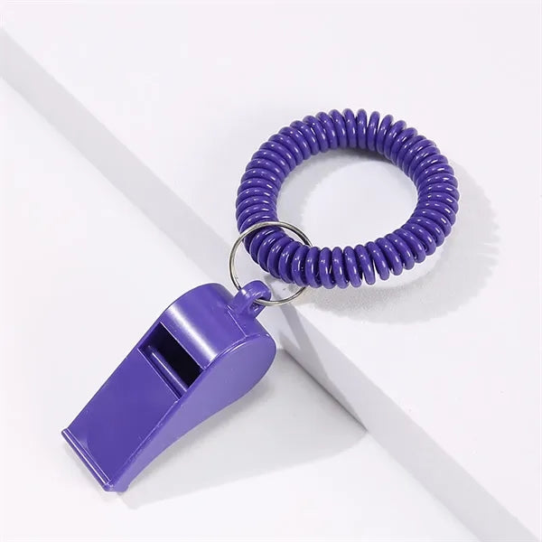 Whistle with Coil Key Chain