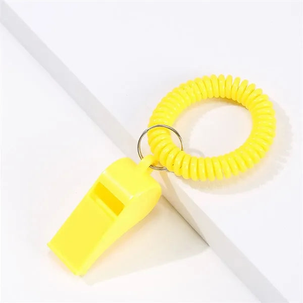Whistle with Coil Key Chain