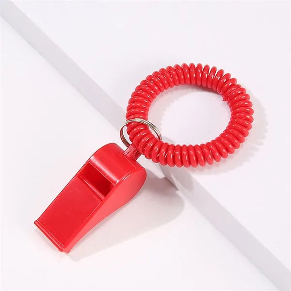 Whistle with Coil Key Chain