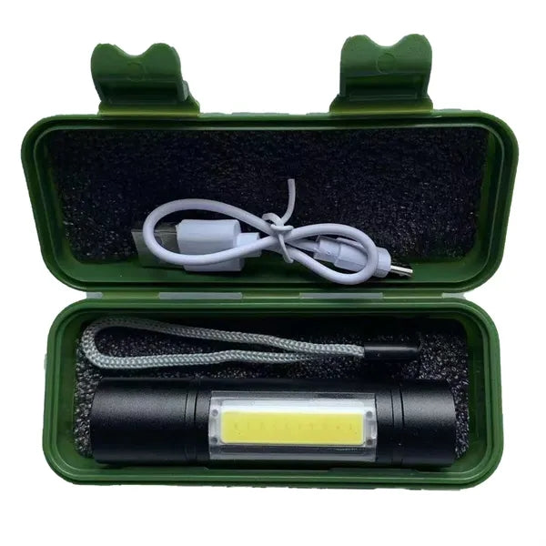 Portable Mini Aluminum Alloy Flashlight With COB Side Light