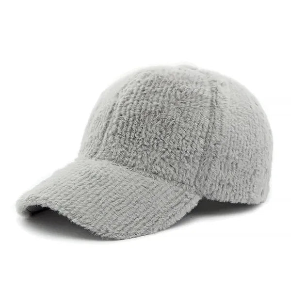 Simple light plate plush warm hat for autumn and winter