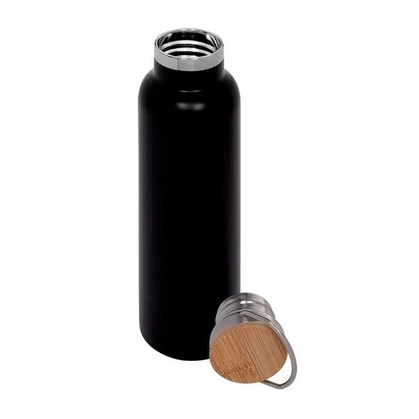 20 oz Vacuum Insulated Water Bottle With Bamboo Lid