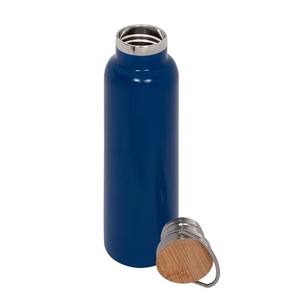 20 oz Vacuum Insulated Water Bottle With Bamboo Lid