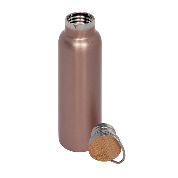 20 oz Vacuum Insulated Water Bottle With Bamboo Lid