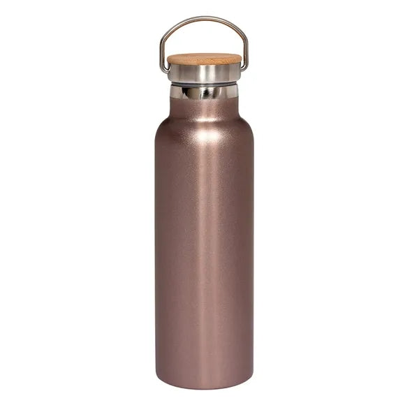 20 oz Vacuum Insulated Water Bottle With Bamboo Lid
