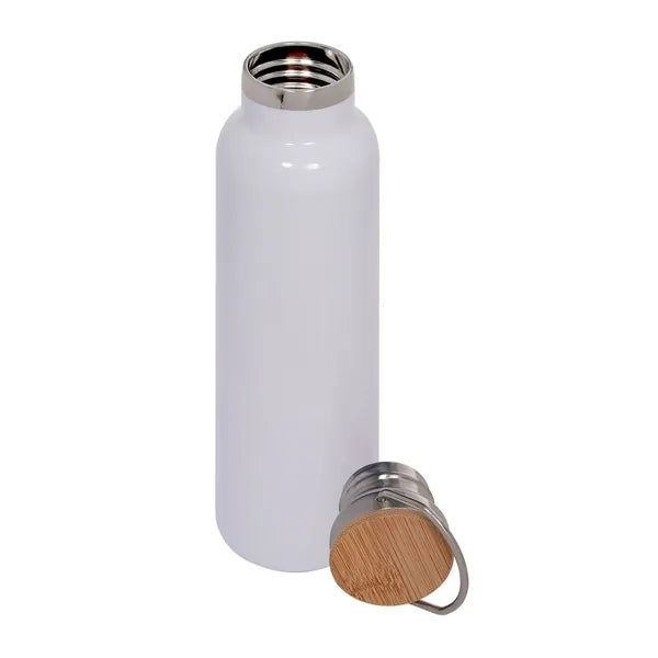 20 oz Vacuum Insulated Water Bottle With Bamboo Lid