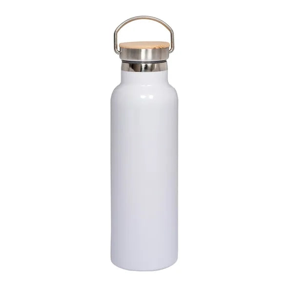 20 oz Vacuum Insulated Water Bottle With Bamboo Lid
