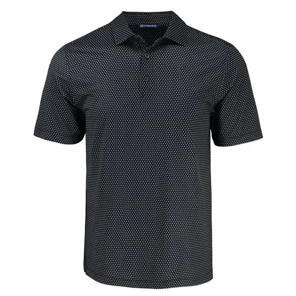 Cutter & Buck Pike Recycled Shadow Check Print Mens Polo
