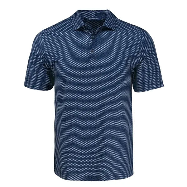 Cutter & Buck Pike Recycled Shadow Check Print Mens Polo