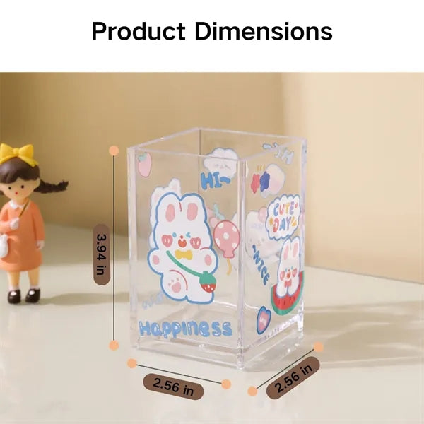 Transparent Acrylic Pen Holder