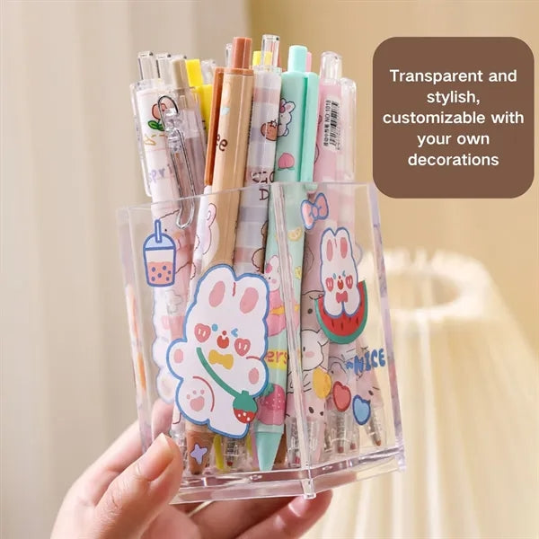 Transparent Acrylic Pen Holder