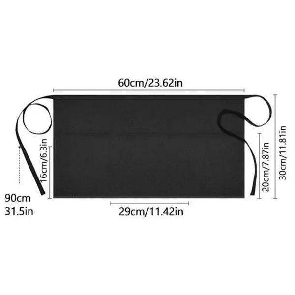 3 Pockets Server Half Aprons