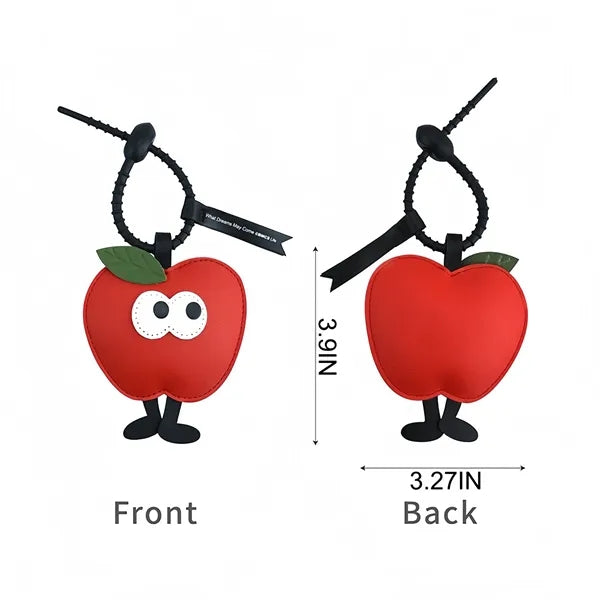 Cartoon Keychain PU Leather Ornament Gift