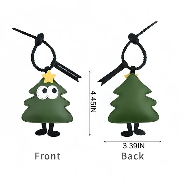 Cartoon Keychain PU Leather Ornament Gift