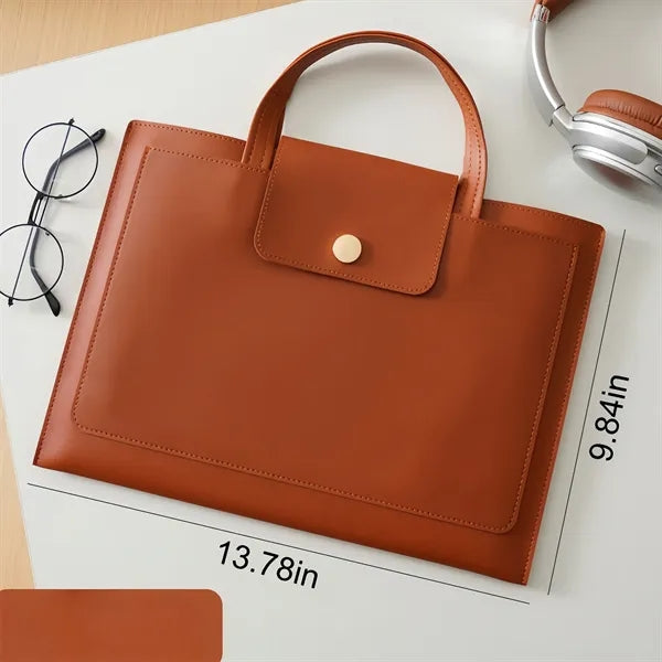 Premium Leather Office Document Bag With Waterproof