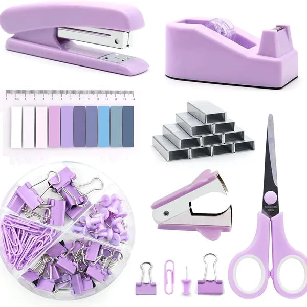 Popular Pastel Color Office Stationery Complete Set