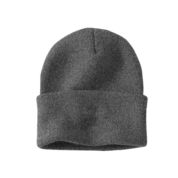 Embroidered Acrylic Knit Beanie Cap with Cuff
