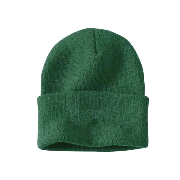 Embroidered Acrylic Knit Beanie Cap with Cuff