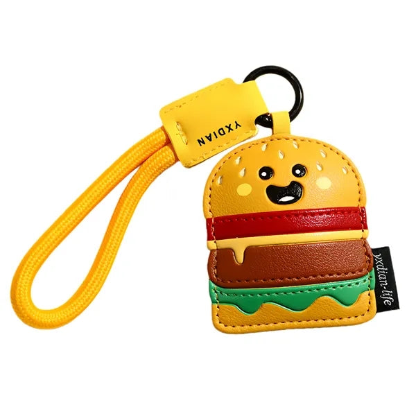 Creative Food Shaped PU Leather Keychain