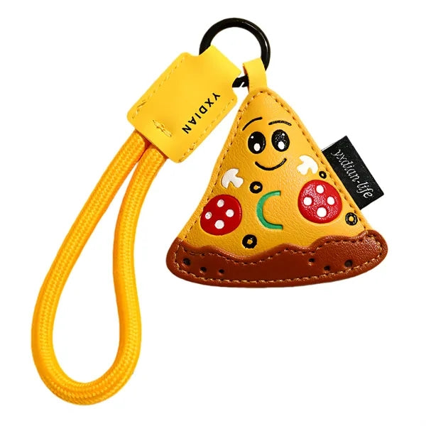 Creative Food Shaped PU Leather Keychain