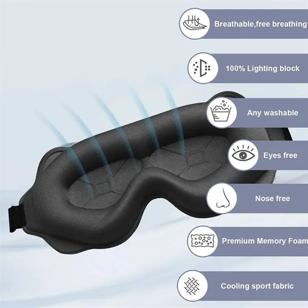 3D Travel Sleeping Eye Mask Soft Breathable Shade Cover