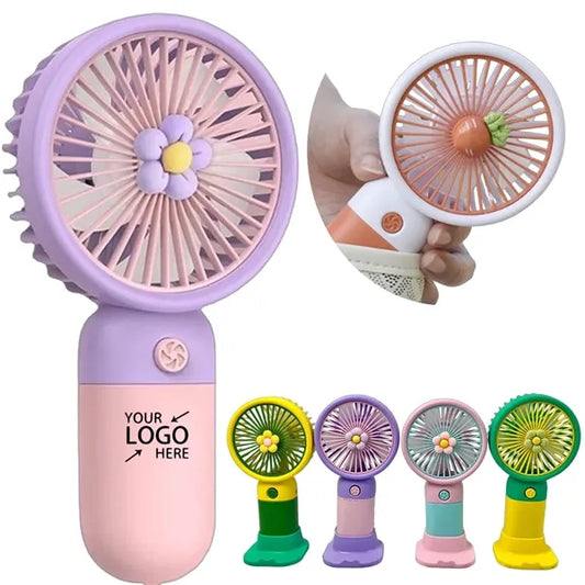 USB Mini Handheld Fan Rechargeable with Phone Stand