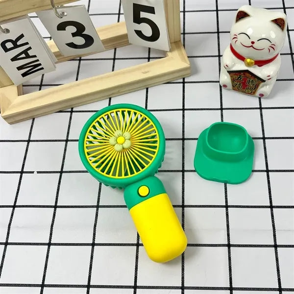 USB Mini Handheld Fan Rechargeable with Phone Stand