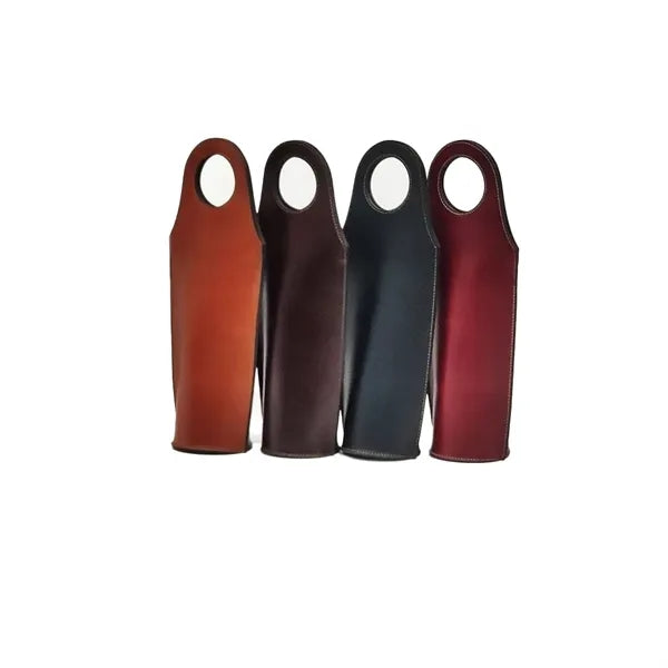 Premium Leather Wine Bottle Gift Tote Bag