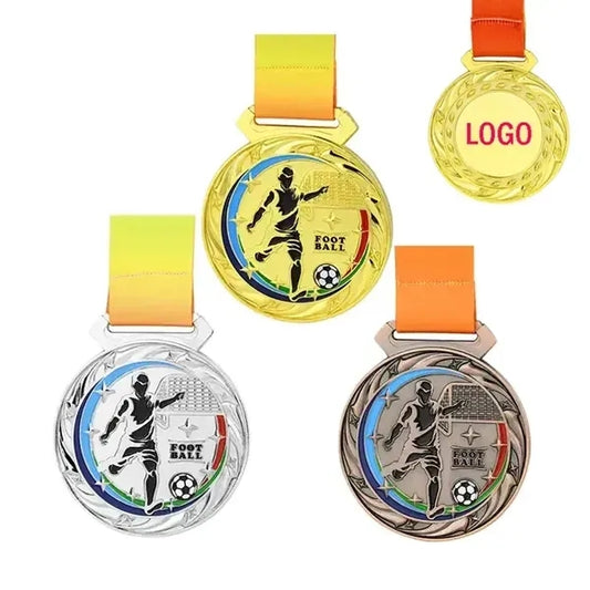 3D Gold Custom Competition Medal With Customizable Lanyard
