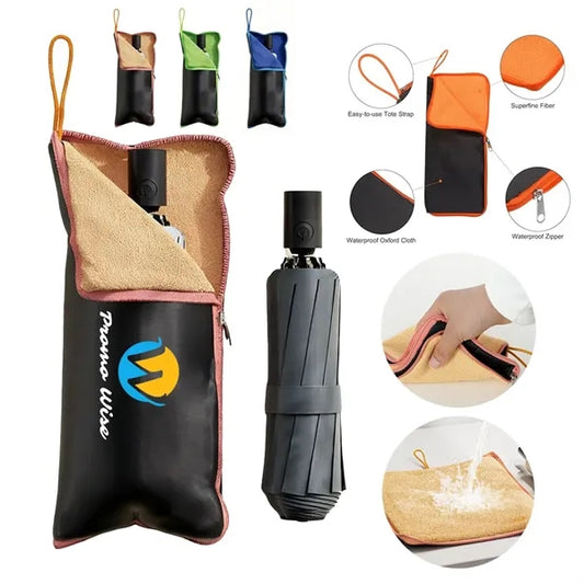Strong Water-Absorbent Umbrella Storage Bag With Lanyard