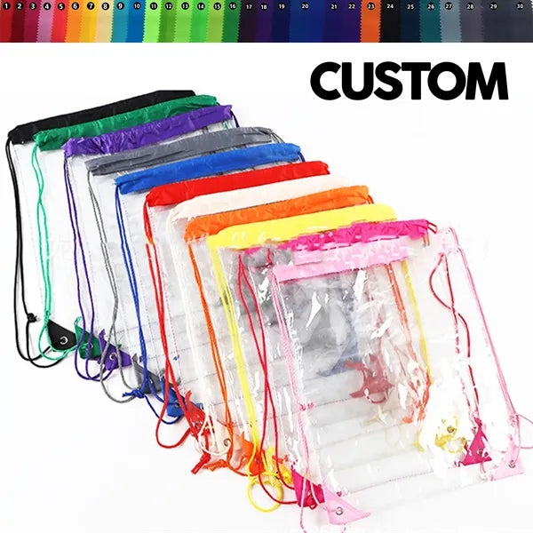 Clear PVC Drawstring Bag