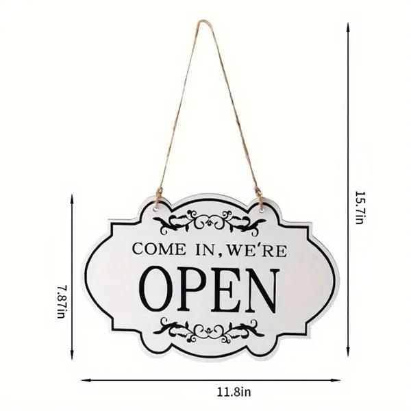 Double Sided Wooden Door Hanger Sign