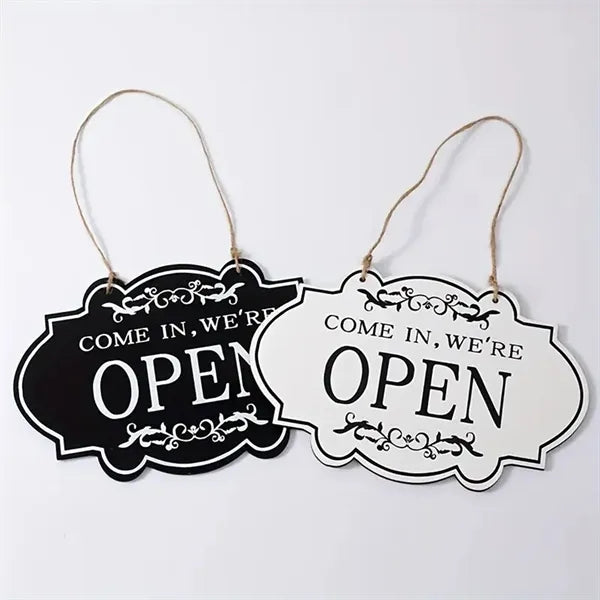 Double Sided Wooden Door Hanger Sign