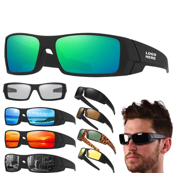 Logo Polarized Sports Sunglasses
