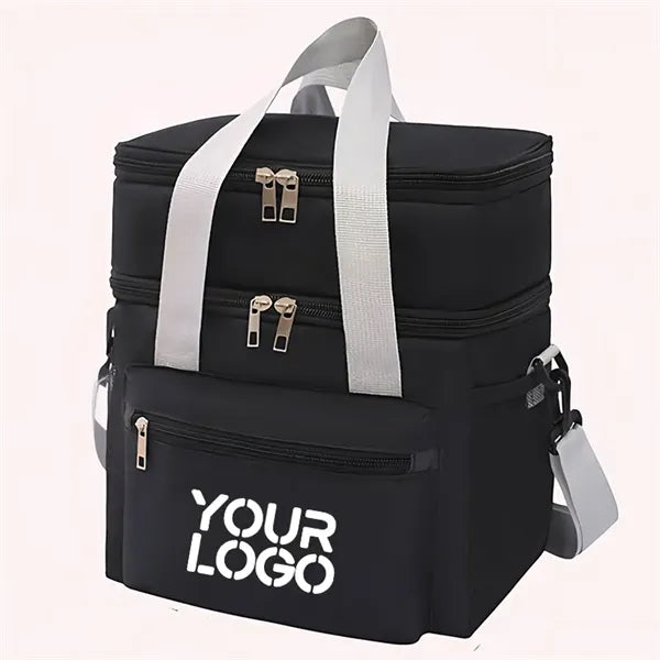 Double lunch box thermal insulation bag