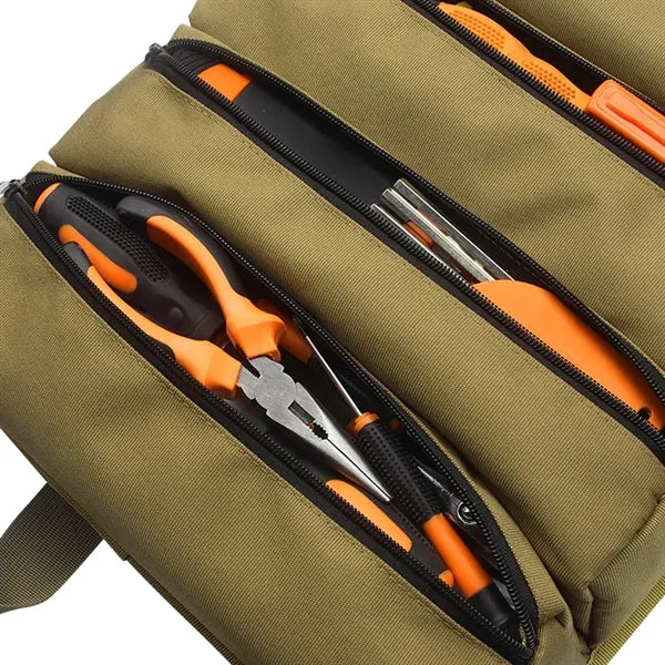Car Portable Hardware Roll-Up Tool Bag With Handle