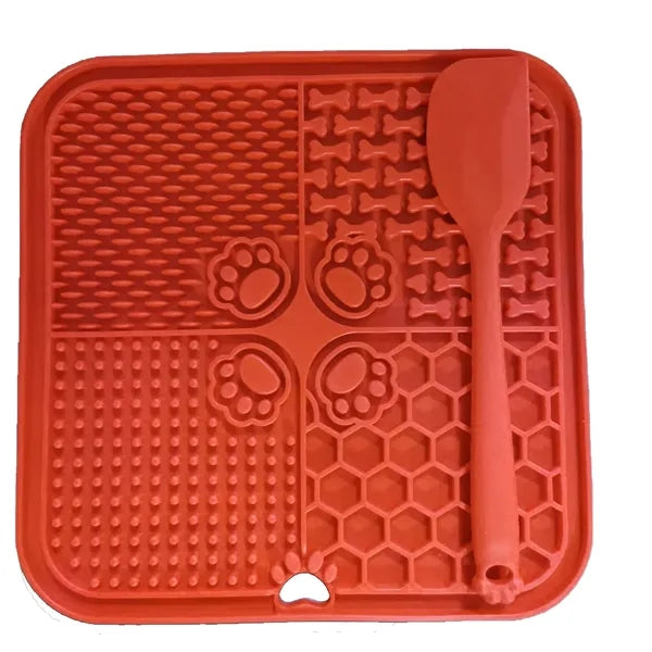 Silicone Lick Mat with Scraper for Pet