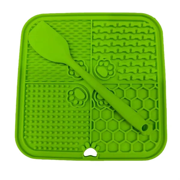 Silicone Lick Mat with Scraper for Pet