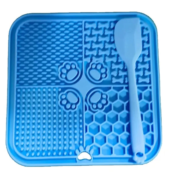 Silicone Lick Mat with Scraper for Pet