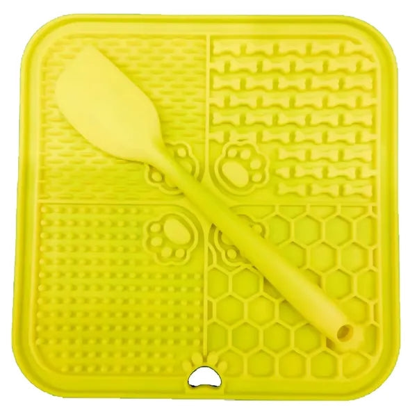 Silicone Lick Mat with Scraper for Pet