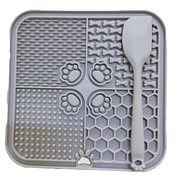 Silicone Lick Mat with Scraper for Pet