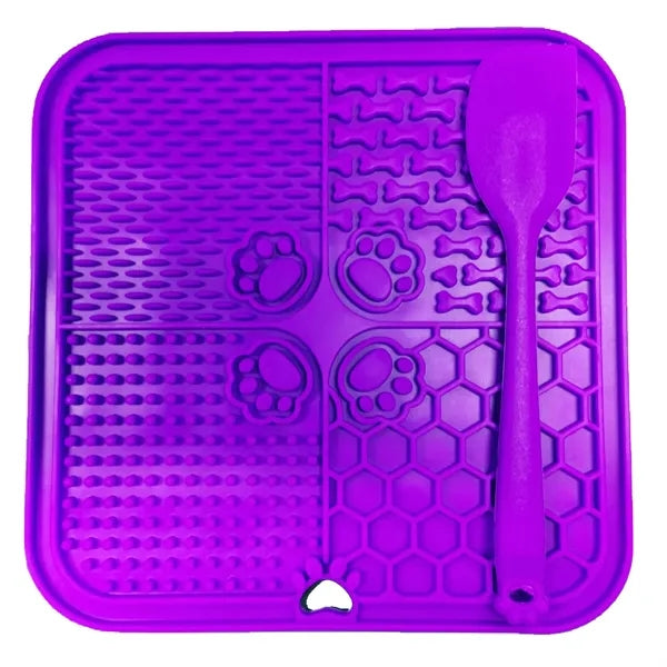Silicone Lick Mat with Scraper for Pet