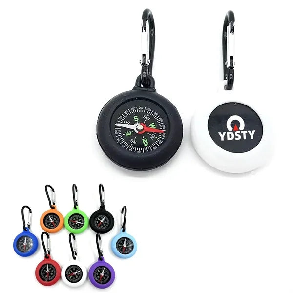 Silicone Carabiner Compass Clip for Outdoor Use