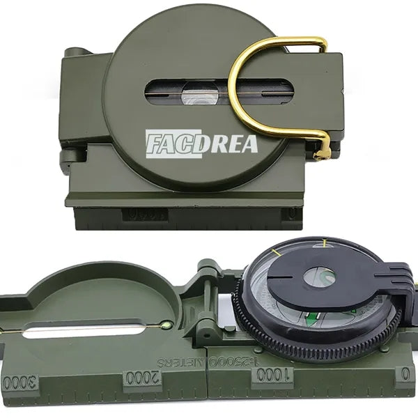 Multifunctional Military Green Outdoor Survival Compass