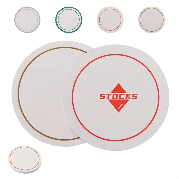 3.35" Full Color Disposable Absorbent Paper Coasters
