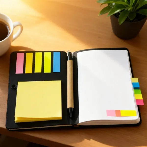 Sticky Notes & Notebook Set with Page Markers
