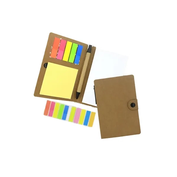 Sticky Notes & Notebook Set with Page Markers
