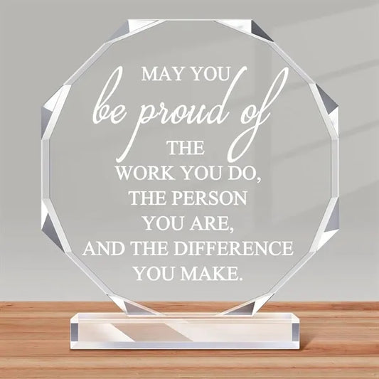 Acrylic Sign Prizes Coworker Appreciation Trophy Award